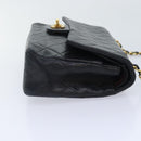 CHANEL Matelasse Turn Lock Chain Shoulder Bag Lamb Skin Black CC Auth yk15263A-4