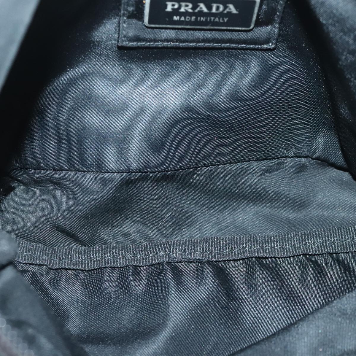 PRADA Waist bag Nylon Black Silver Auth yk15289