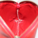 CELINE Pouch Leather Red Auth yk15291-11