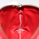 CELINE Pouch Leather Red Auth yk15291-17