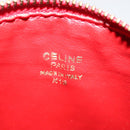 CELINE Pouch Leather Red Auth yk15291-12