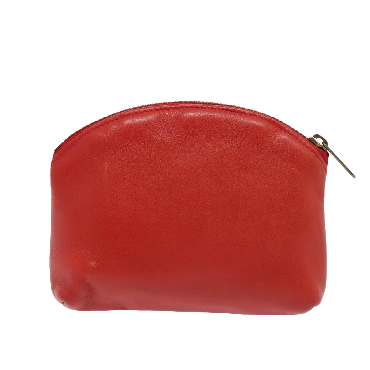 CELINE Pouch Leather Red Auth yk15291 - 0