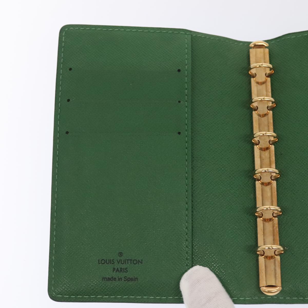 LOUIS VUITTON Epi Agenda PM Day Planner Cover Green R20054 LV Auth yk15301