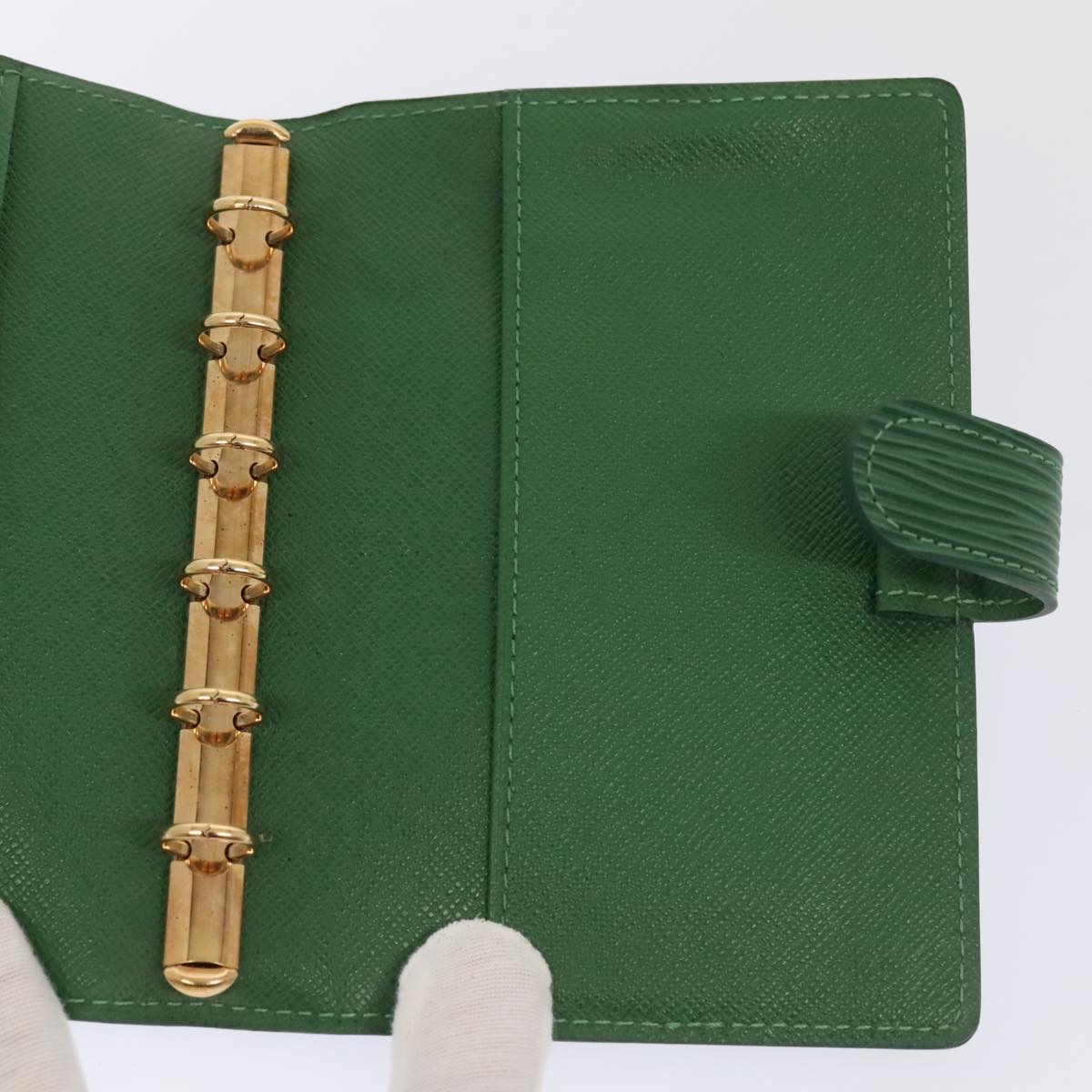 LOUIS VUITTON Epi Agenda PM Day Planner Cover Green R20054 LV Auth yk15301