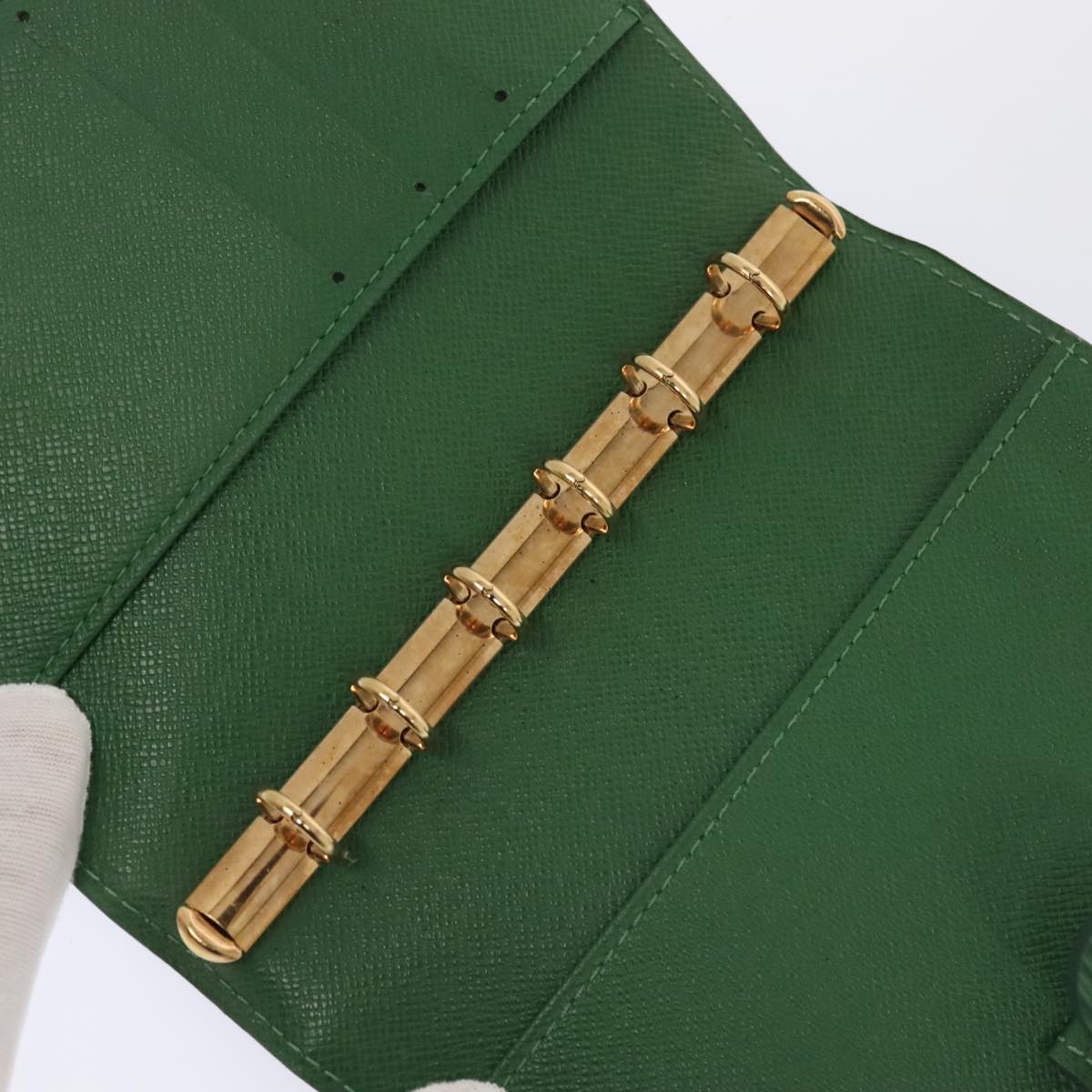 LOUIS VUITTON Epi Agenda PM Day Planner Cover Green R20054 LV Auth yk15301