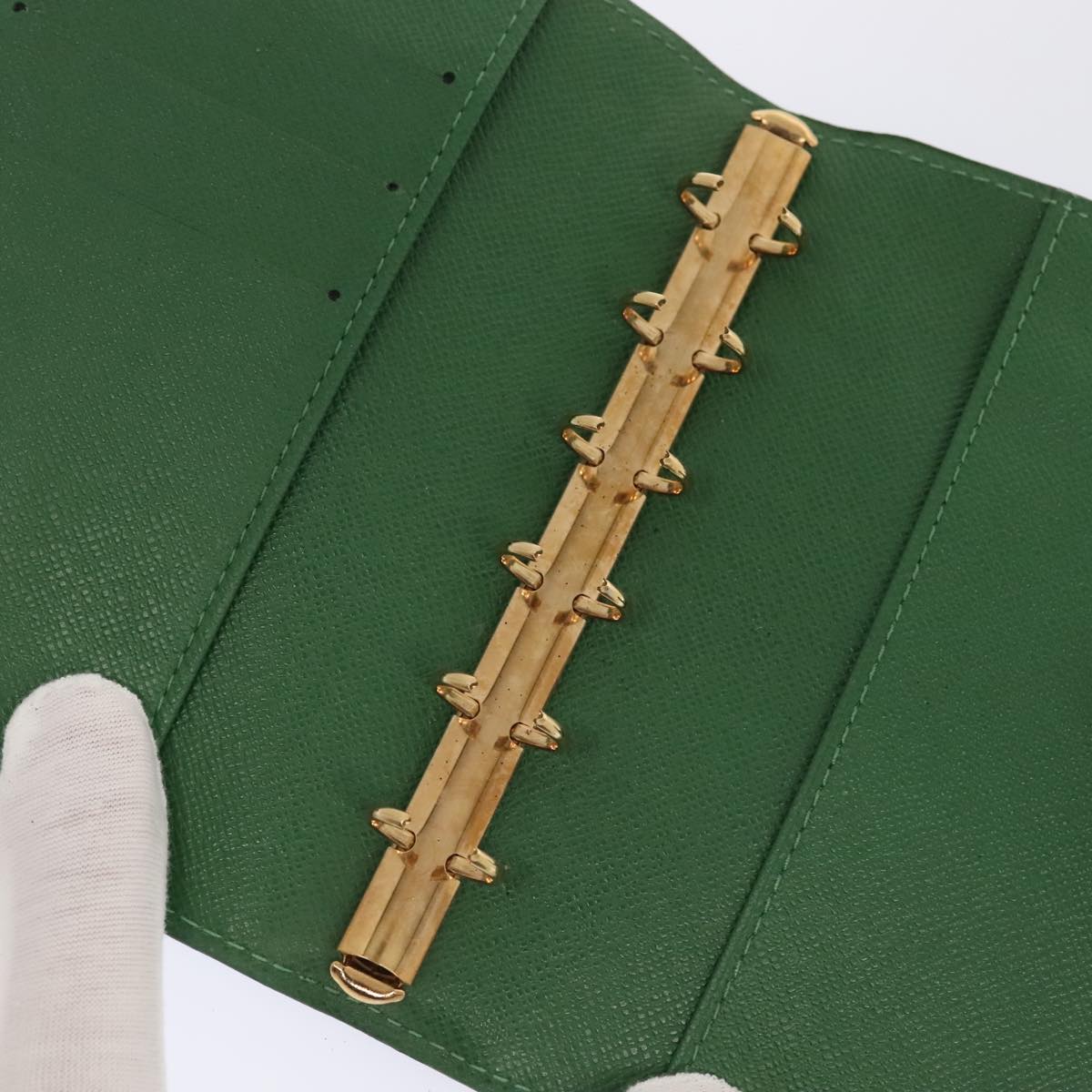 LOUIS VUITTON Epi Agenda PM Day Planner Cover Green R20054 LV Auth yk15301