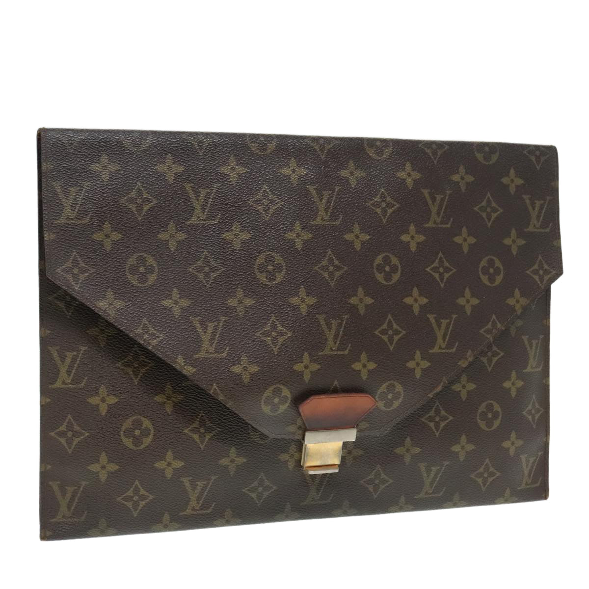 LOUIS VUITTON Monogram Posh Plate Briefcase M53522 LV Auth yk15324