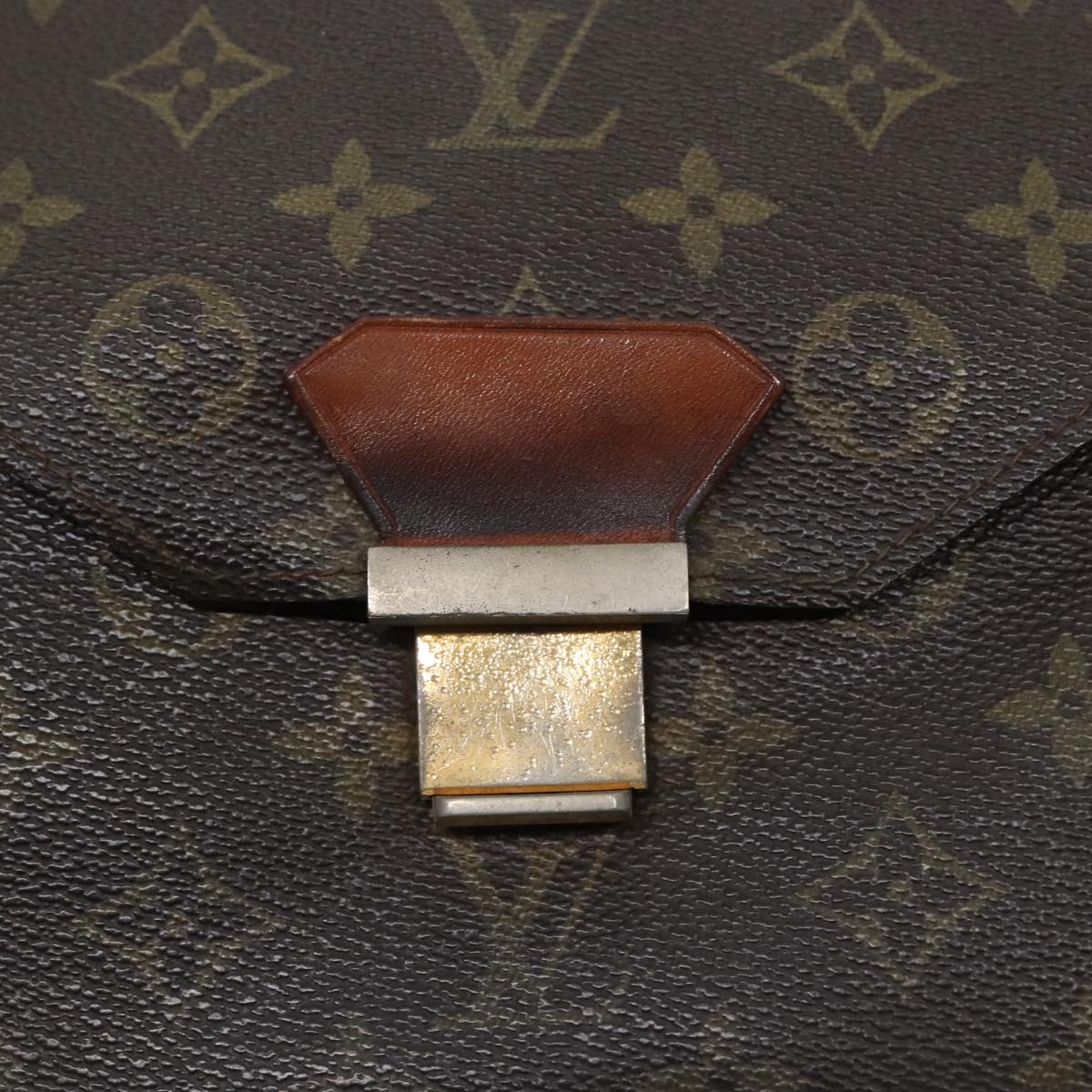 LOUIS VUITTON Monogram Posh Plate Briefcase M53522 LV Auth yk15324