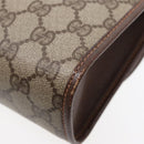 GUCCI GG Supreme Web Sherry Line Clutch Bag PVC Beige 156 01 030 Auth yk15333-15