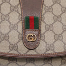 GUCCI GG Supreme Web Sherry Line Clutch Bag PVC Beige 156 01 030 Auth yk15333-17