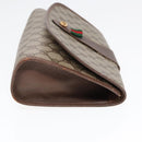 GUCCI GG Supreme Web Sherry Line Clutch Bag PVC Beige 156 01 030 Auth yk15333-3