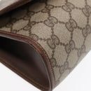 GUCCI GG Supreme Web Sherry Line Clutch Bag PVC Beige 156 01 030 Auth yk15333-14