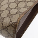 GUCCI GG Supreme Web Sherry Line Clutch Bag PVC Beige 156 01 031 Auth yk15347-16