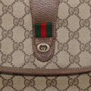 GUCCI GG Supreme Web Sherry Line Clutch Bag PVC Beige 156 01 031 Auth yk15347-17