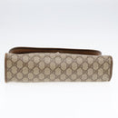 GUCCI GG Supreme Web Sherry Line Clutch Bag PVC Beige 156 01 031 Auth yk15347-6