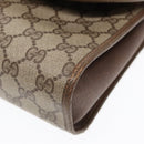 GUCCI GG Supreme Web Sherry Line Clutch Bag PVC Beige 156 01 031 Auth yk15347-14