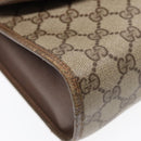 GUCCI GG Supreme Web Sherry Line Clutch Bag PVC Beige 156 01 031 Auth yk15347-15