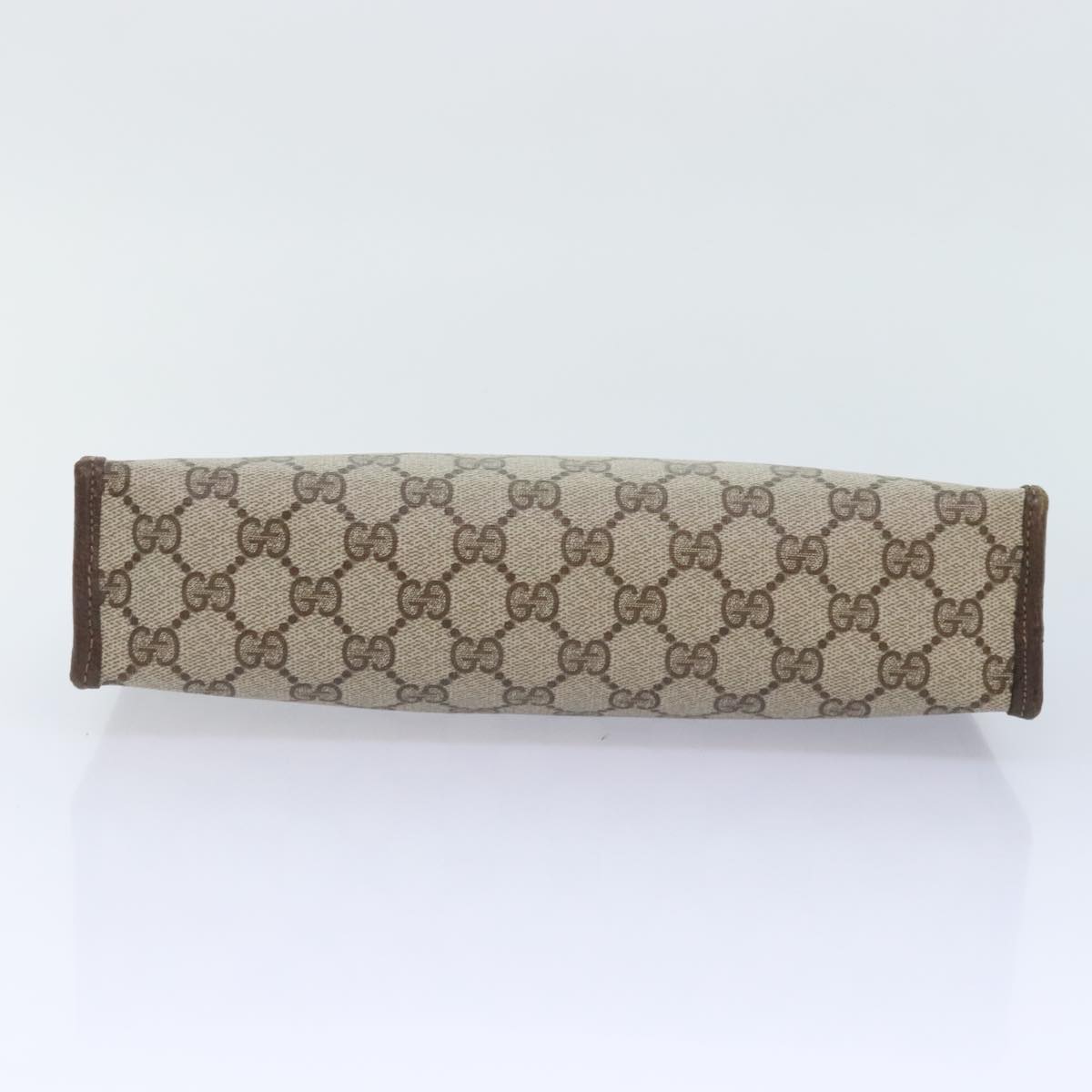 GUCCI GG Supreme Clutch Bag PVC Beige Auth yk15353