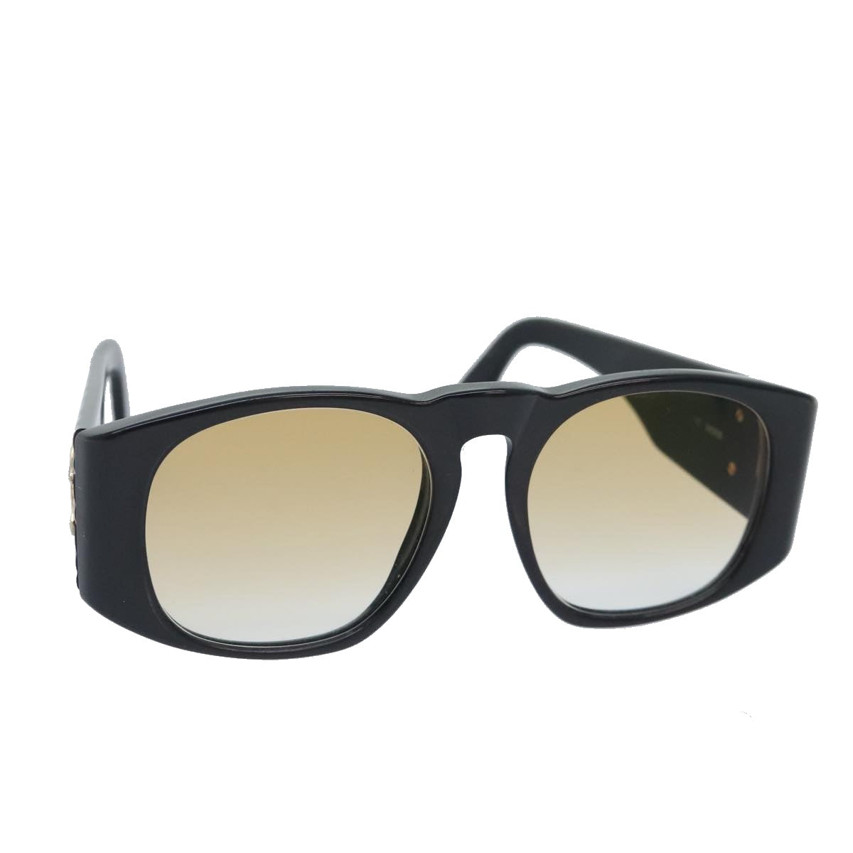 CHANEL Sunglasses plastic Black CC Auth yk15363