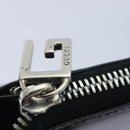 GUCCI Pouch Leather Black Silver Auth yk15398-8