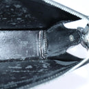 GUCCI Pouch Leather Black Silver Auth yk15398-17
