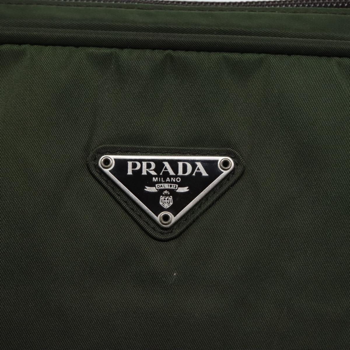 PRADA Tote Bag Nylon Khaki Auth yk15401