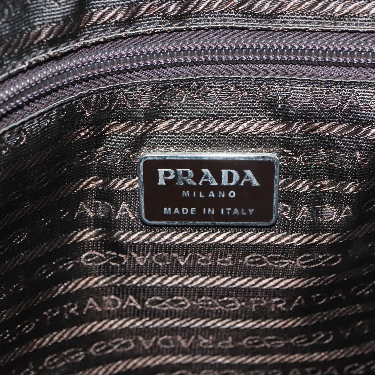 PRADA Tote Bag Nylon Khaki Auth yk15401