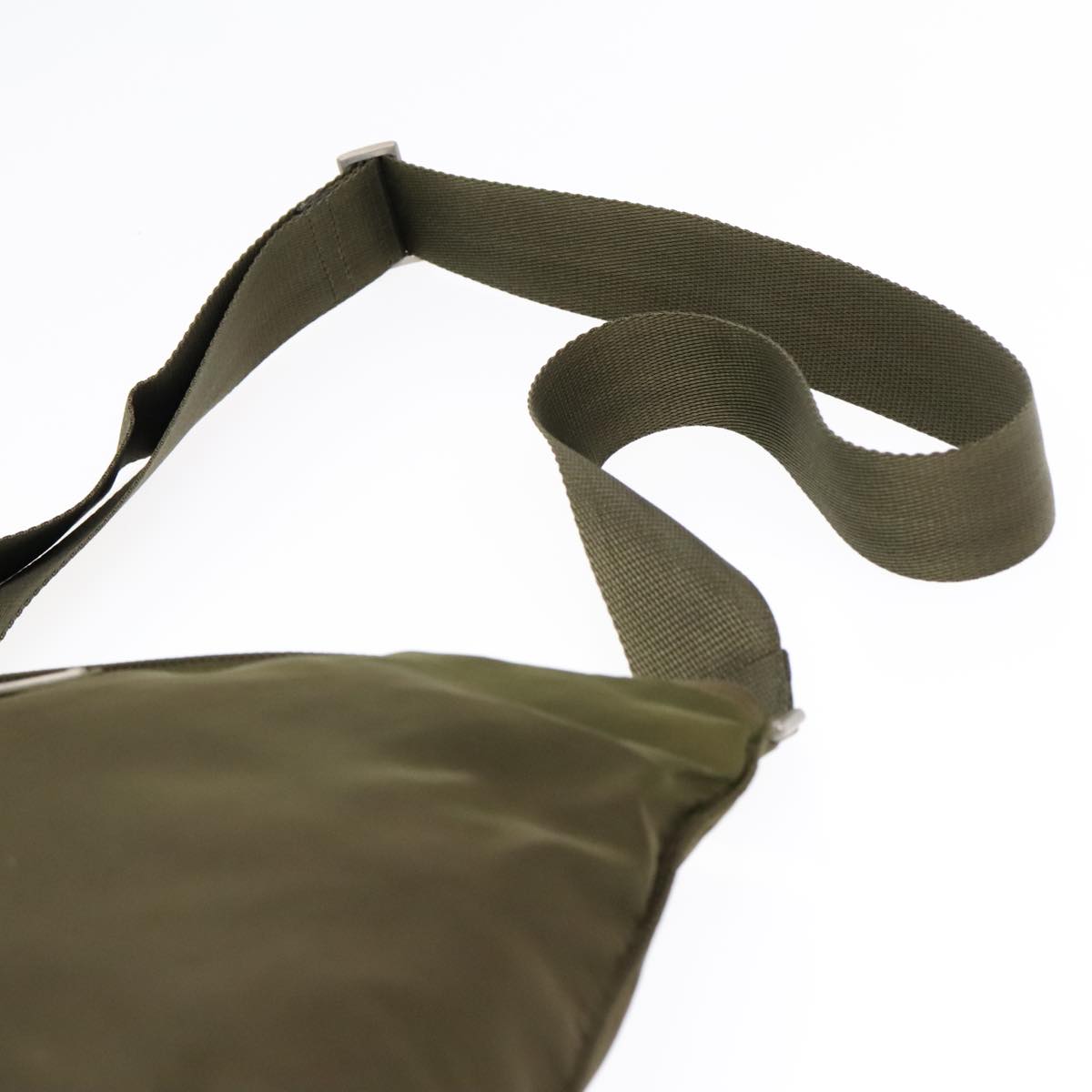 PRADA Shoulder Bag Nylon Khaki Auth yk15402