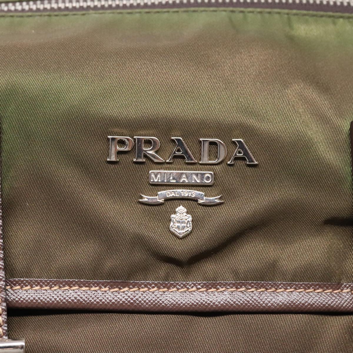 PRADA Shoulder Bag Nylon Khaki Auth yk15404