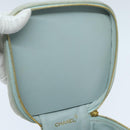 CHANEL Matelasse Vanity Cosmetic Pouch Lamb Skin Blue Gold CC Auth yk15445-9