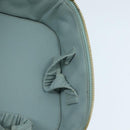 CHANEL Matelasse Vanity Cosmetic Pouch Lamb Skin Blue Gold CC Auth yk15445-20