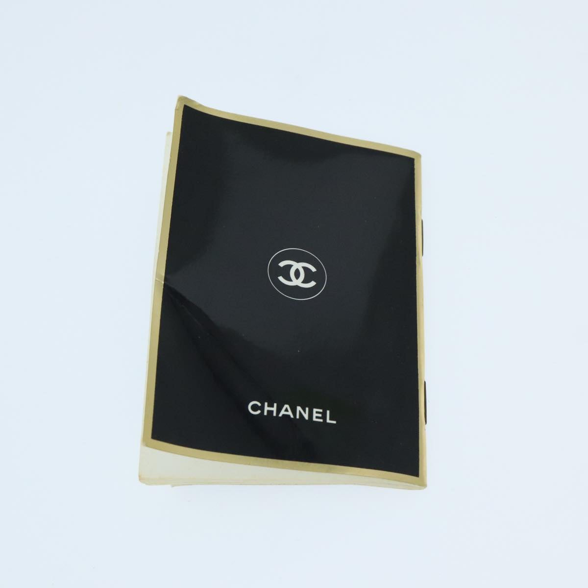 CHANEL Matelasse Vanity Cosmetic Pouch Lamb Skin Blue Gold CC Auth yk15445