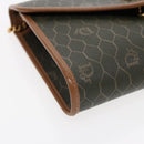 Christian Dior Honeycomb Canvas Chain Shoulder Bag PVC Khaki Gold Auth yk15460-11