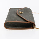 Christian Dior Honeycomb Canvas Chain Shoulder Bag PVC Khaki Gold Auth yk15460-4