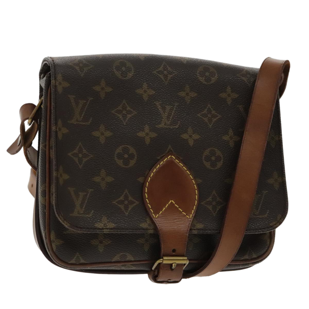 LOUIS VUITTON Monogram Cartouchiere MM Shoulder Bag M51253 LV Auth yk15467