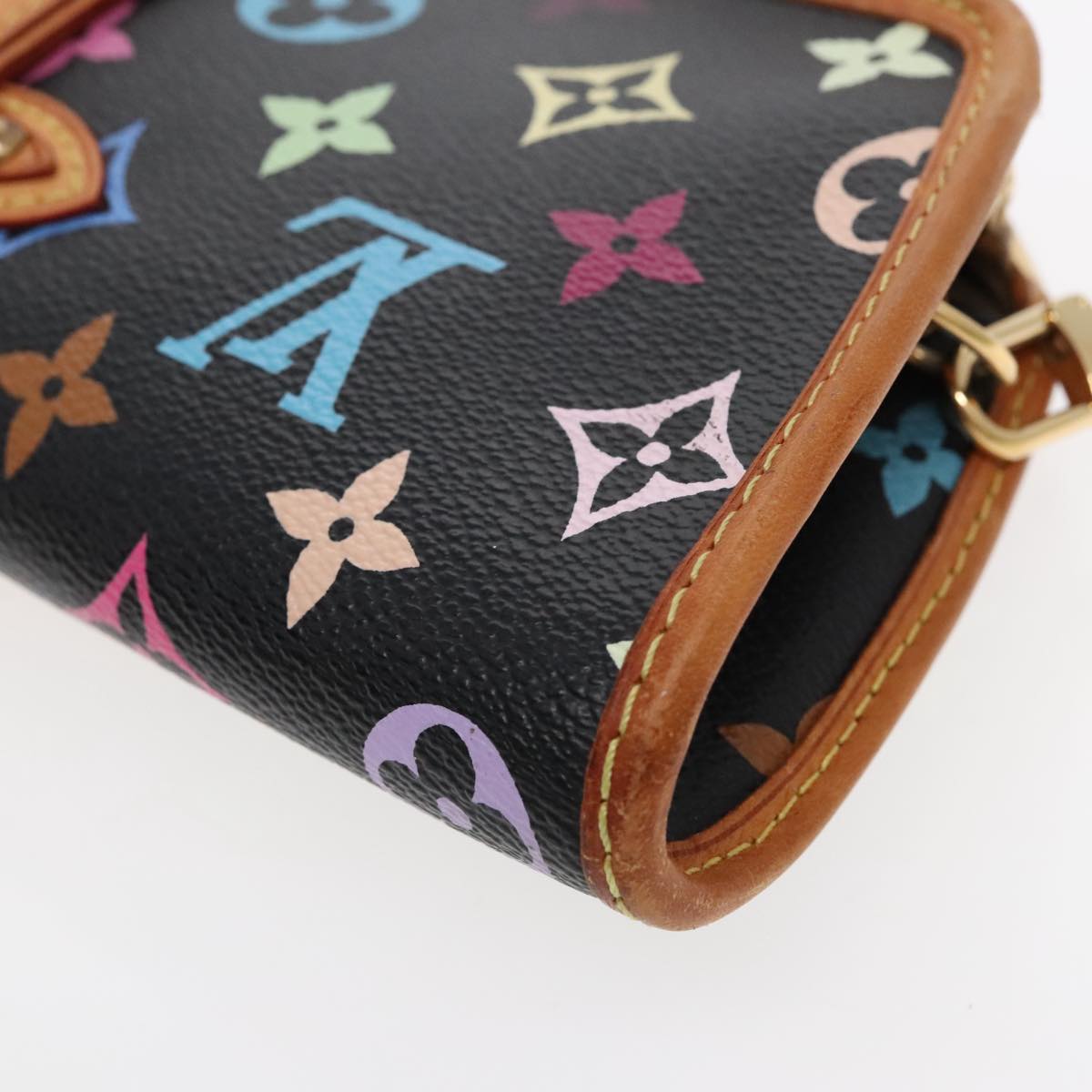 LOUIS VUITTON Monogram Multicolor Shirley Shoulder Bag Black M40050 Auth yk15478