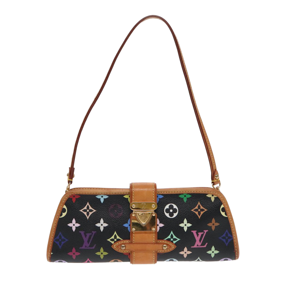 LOUIS VUITTON Monogram Multicolor Shirley Shoulder Bag Black M40050 Auth yk15478