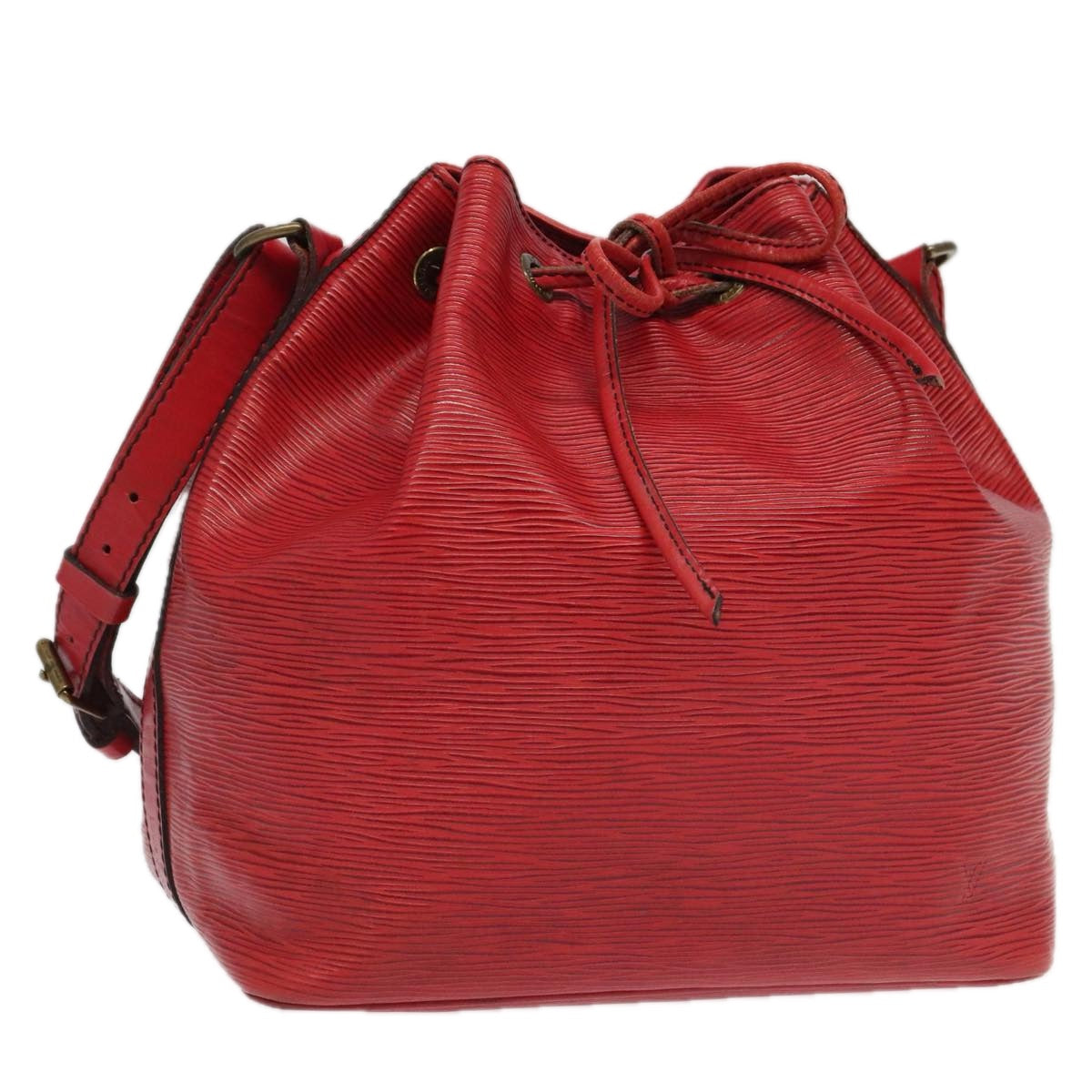 LOUIS VUITTON Epi Petit Noe Shoulder Bag Red M44107 LV Auth yk15483