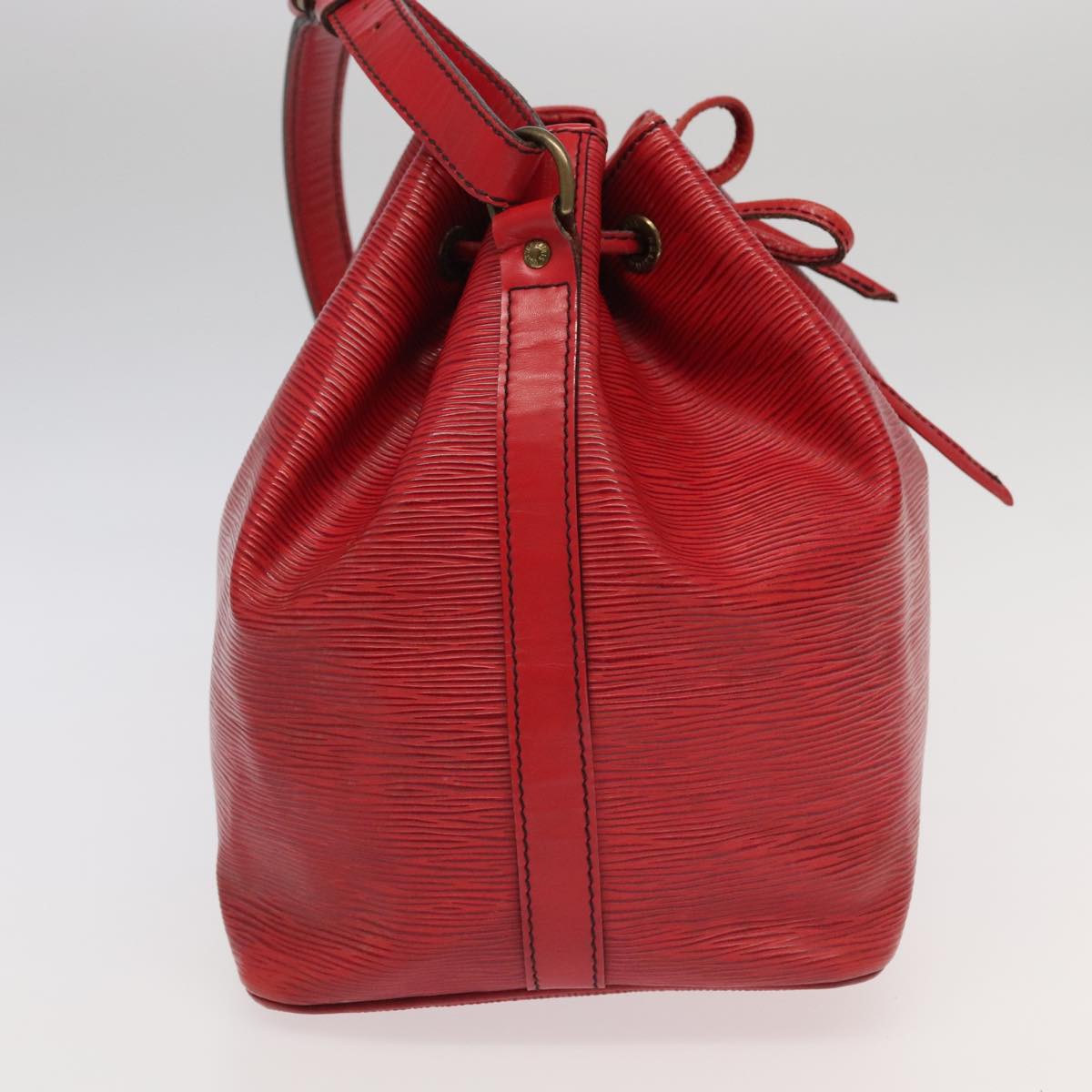 LOUIS VUITTON Epi Petit Noe Shoulder Bag Red M44107 LV Auth yk15483