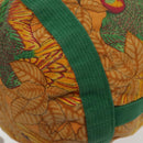 HERMES Shoulder Bag Canvas Orange Gold Auth yk15493-16