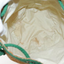 HERMES Shoulder Bag Canvas Orange Gold Auth yk15493-12