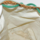 HERMES Shoulder Bag Canvas Orange Gold Auth yk15493-20