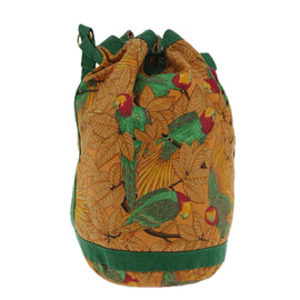 HERMES Shoulder Bag Canvas Orange Gold Auth yk15493 - 0