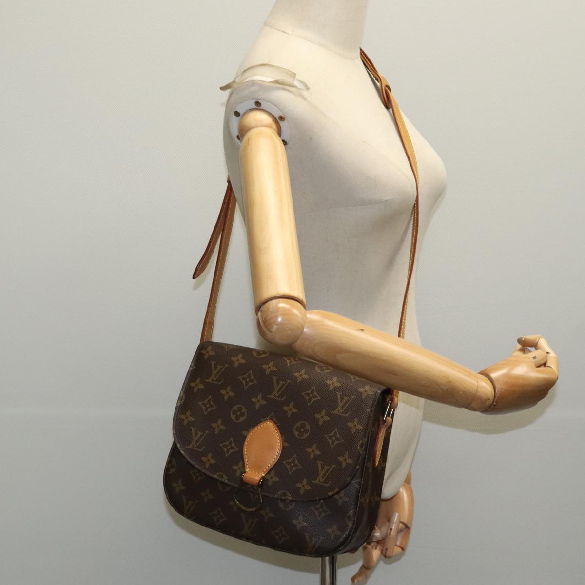 LOUIS VUITTON Monogram Saint Cloud GM Shoulder Bag M51242 LV Auth yk15533