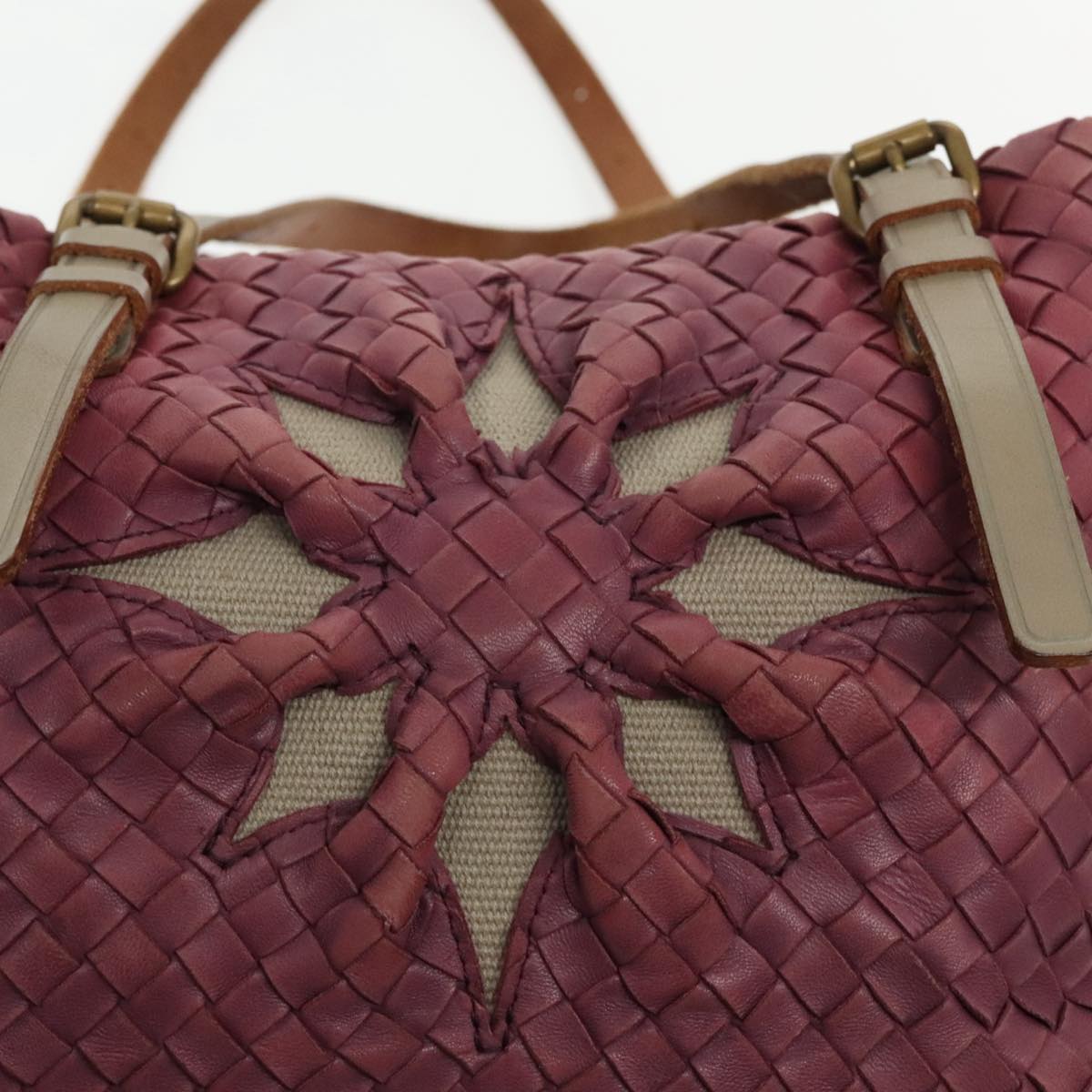 BOTTEGA VENETA INTRECCIATO Tote Bag Leather Outlet Purple 169759 Auth yk15538