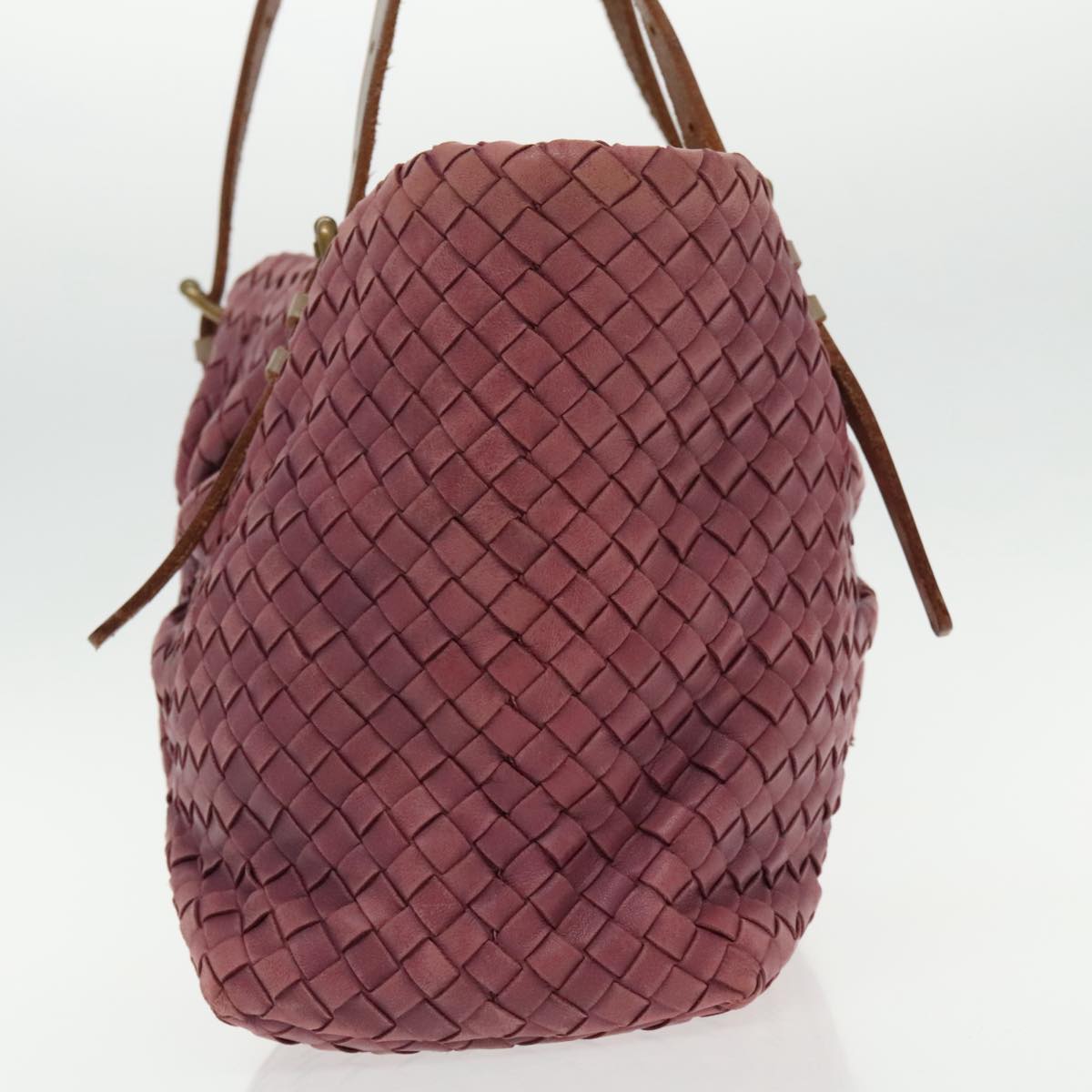 BOTTEGA VENETA INTRECCIATO Tote Bag Leather Outlet Purple 169759 Auth yk15538