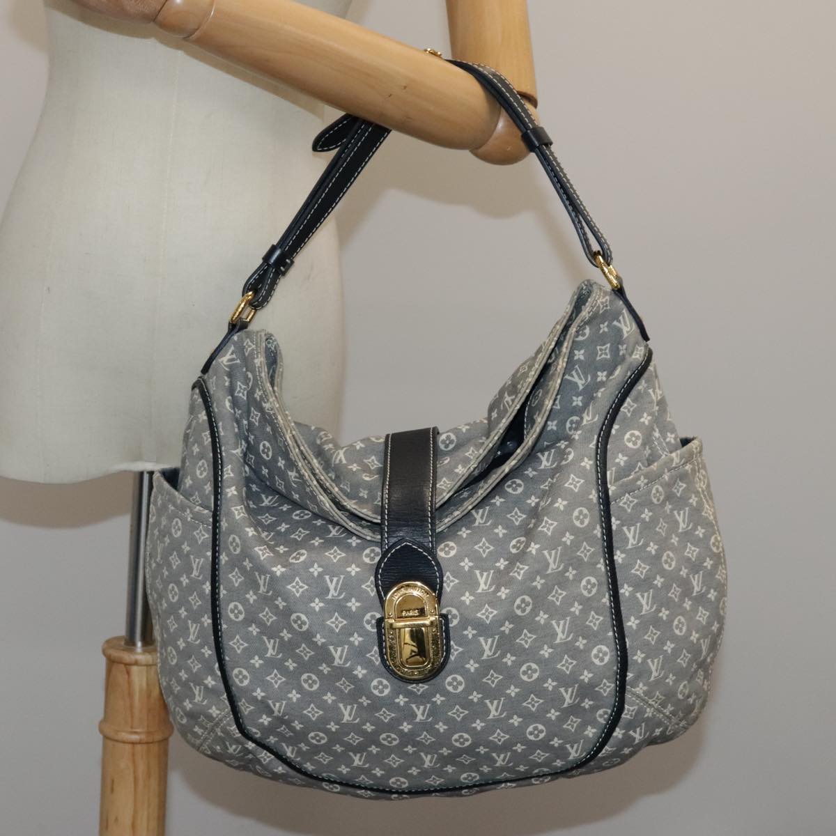 LOUIS VUITTON Monogram Idylle Romance Bag Gray Uncle M56700 LV Auth yk15565