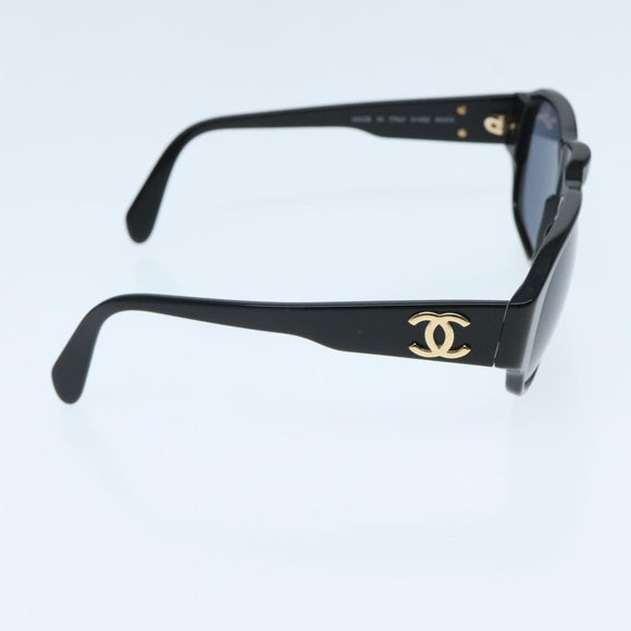 CHANEL Sunglasses plastic Black CC Auth yk15576V