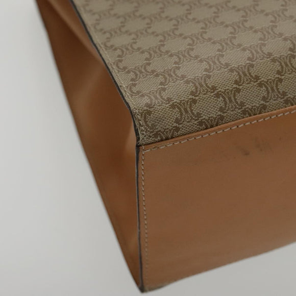 CELINE Macadam Canvas Hand Bag Coated Canvas Beige Auth yk15582V
