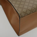 CELINE Macadam Canvas Hand Bag Coated Canvas Beige Auth yk15582V-15